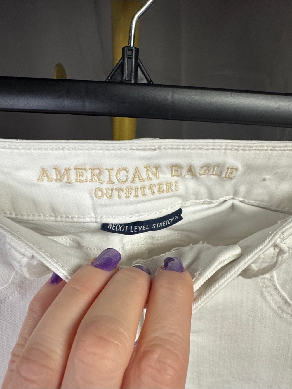 American Eagle Outfitters White Stretch Skinny Jeggings - Picture 2 of 6